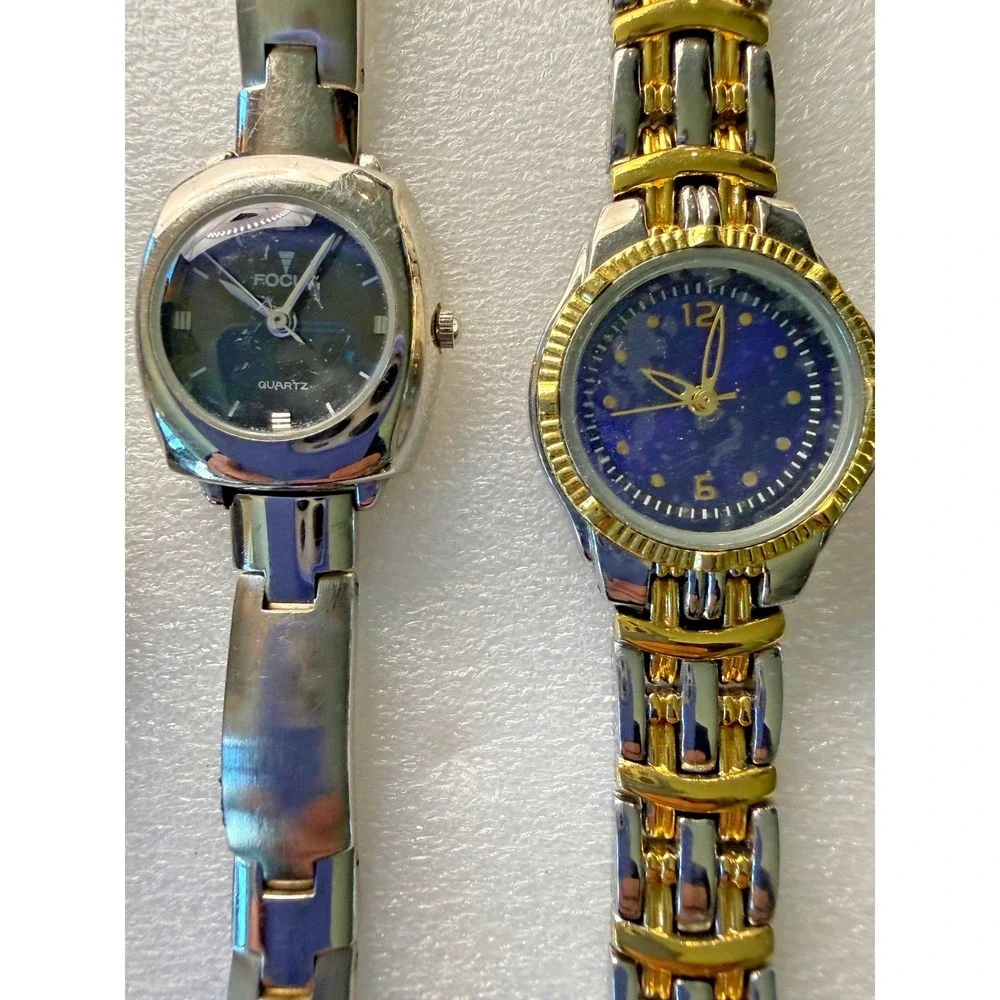 Lot of 11 Vintage Women's Watches Gold‎ Tone Silver Tone Fossil Relic Armitron